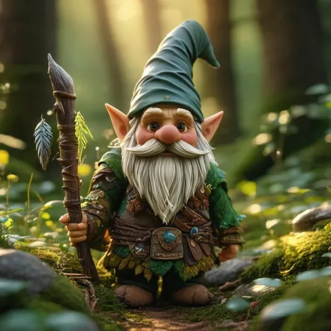 Gnome Druid Rendered in Golden Octane Light