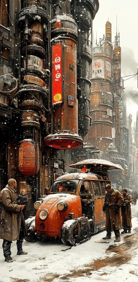 Cyberpunk City Industrial Sci-Fi