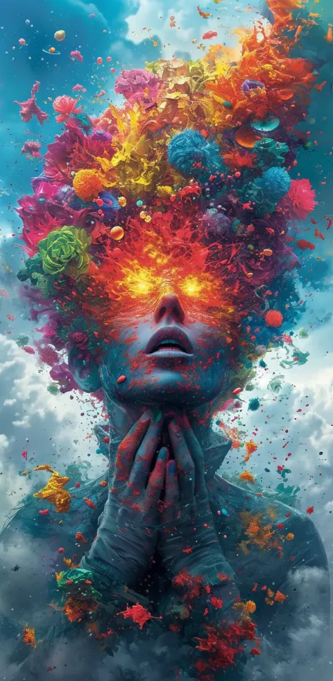Woman Head Surreal Cosmic
