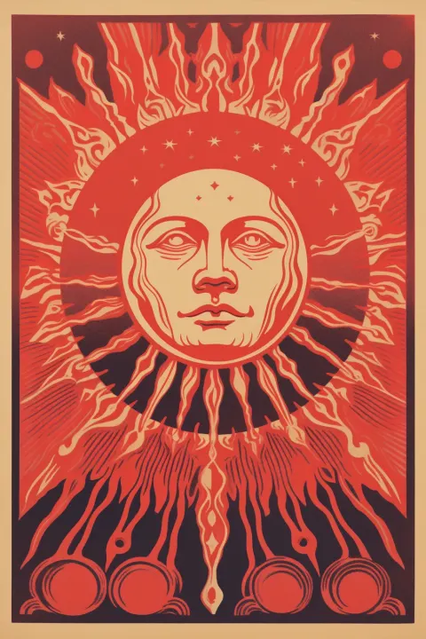 Sun Moon Tarot Psychedelic
