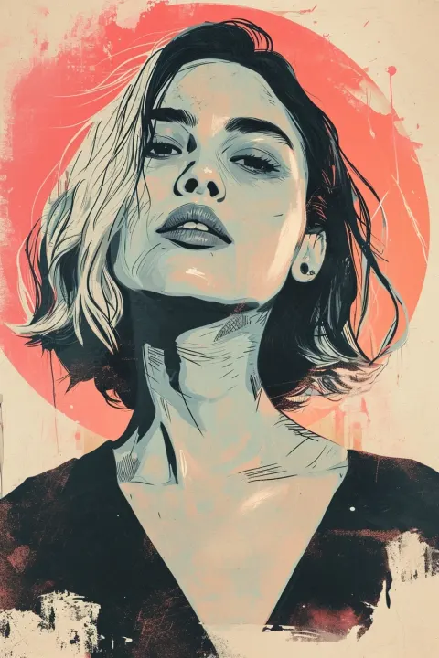 Split Hair Woman Tarot Card