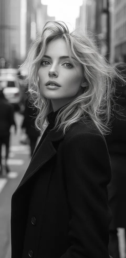 Supermodel Black White Street Photography