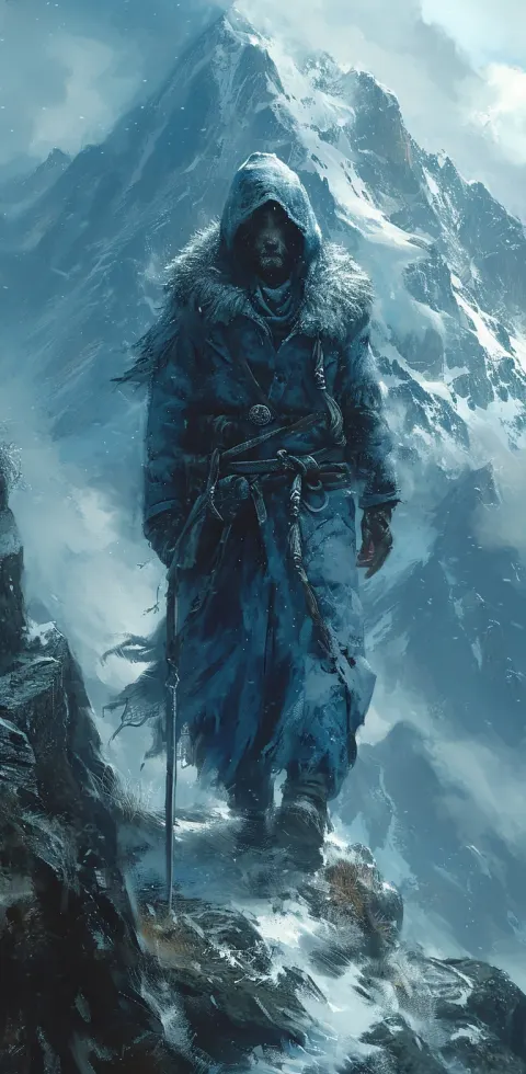 Frontier Character Mountain Dark Blue