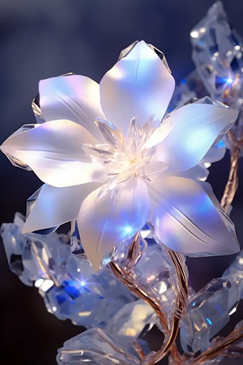 Crystal Lilac Flower Snow Frost