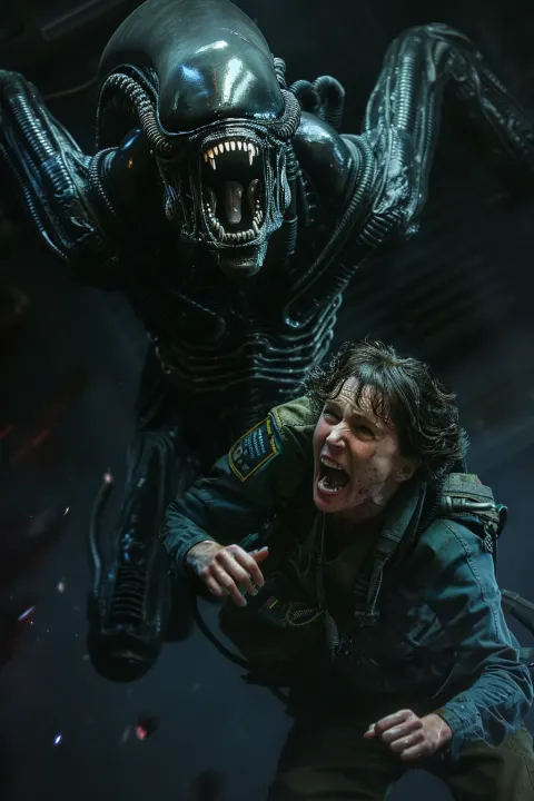 Alien Movie Scene Ripley Xenomorph