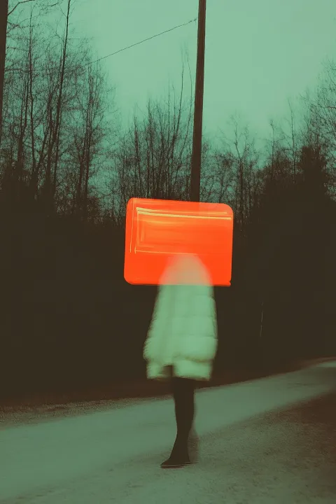 Winter Puffer Jacket Surreal Sky