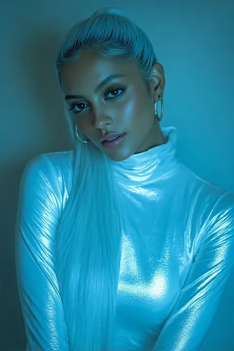 Indian Fashion Model White Suit