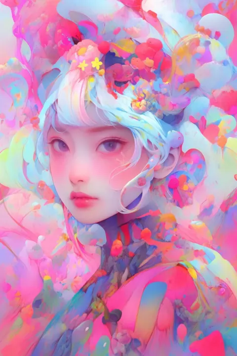 Vibrant Painter Abstract Masterpiece