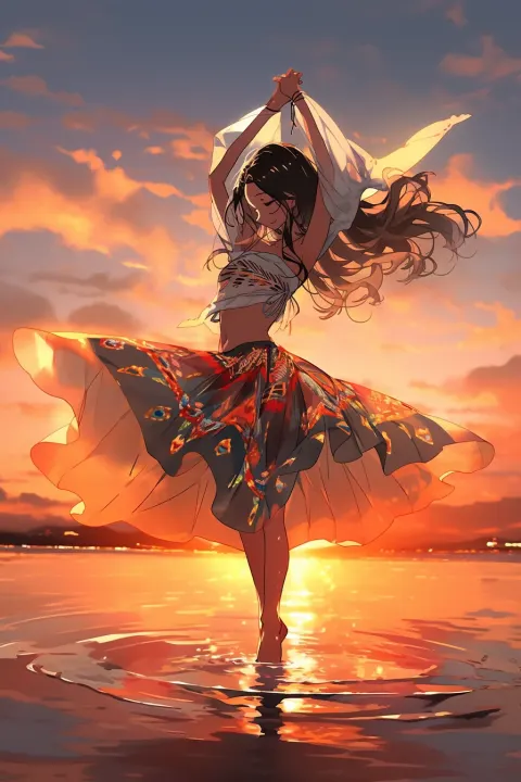 Dancer Beach Golden Sunset