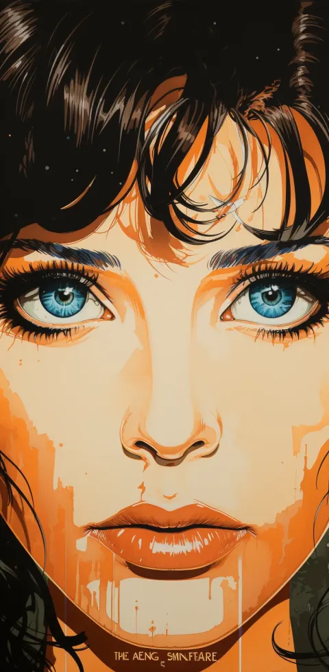 Black Hair Blue Eyes Tattoo