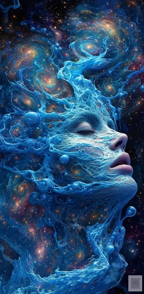 Woman Head Space Texture