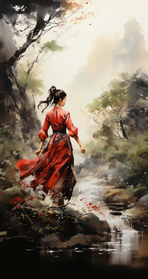 Women Karate Forest Fighting