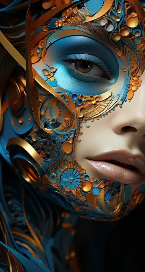 Woman Fractal Design Abstract