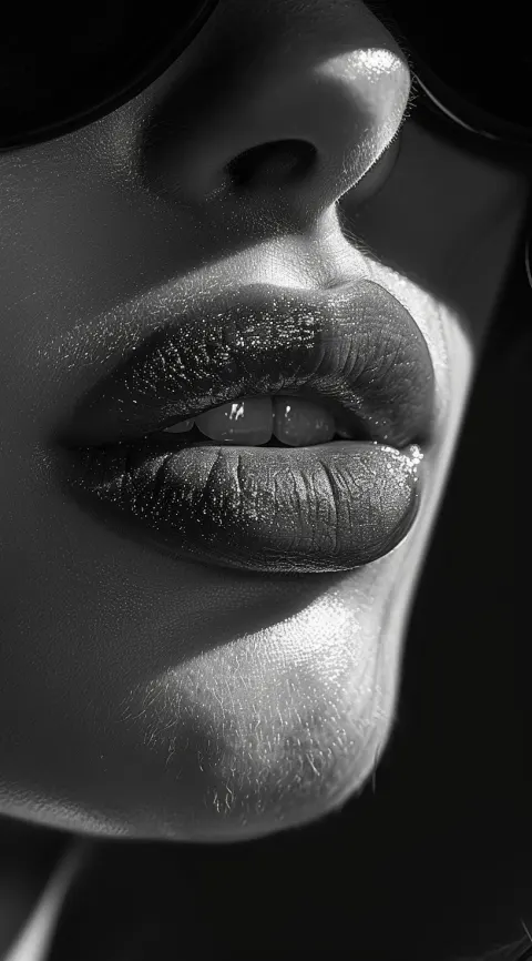 Black White Photograph Face Attractive Woman