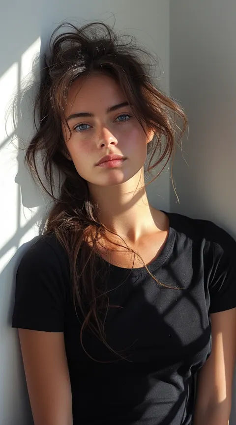 Woman Black Tshirt Visual Study Art