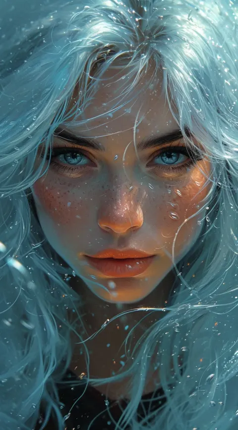 Girl White Hair Visual Study Art