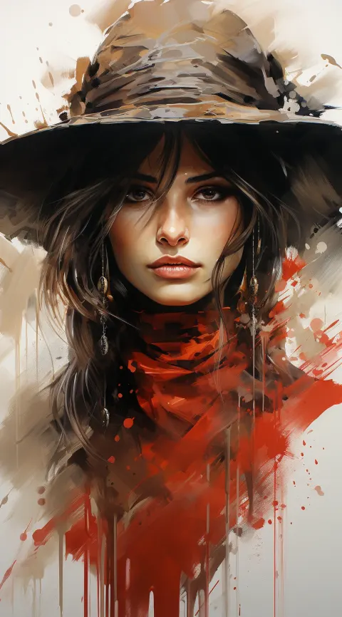 Lady Red Sombrero Face Star Wars Character