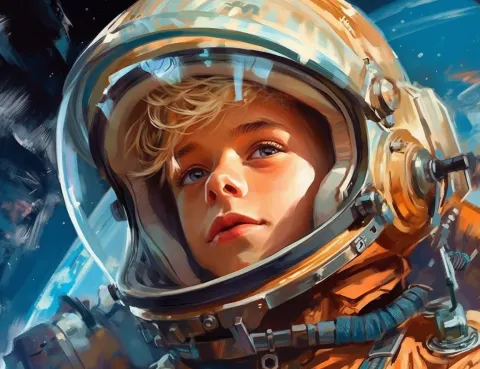 Round Boy Astronaut