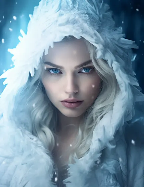 Ice Based Supermodel Wearing White