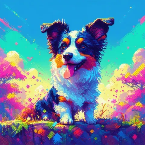 Pixel Dog Sculpted Entirely From Prunes