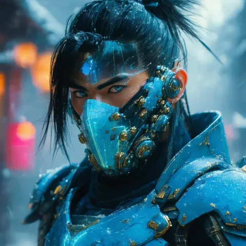 Hanzo in Cyber Suit and Hologram Mask