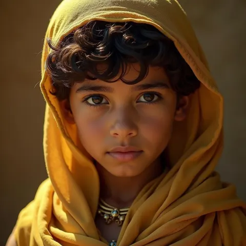 Gold Toned Portrait of a Yemeni Boy