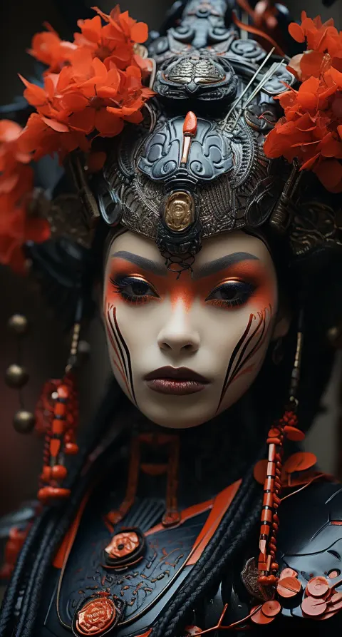 Geisha Anime Character Portrait