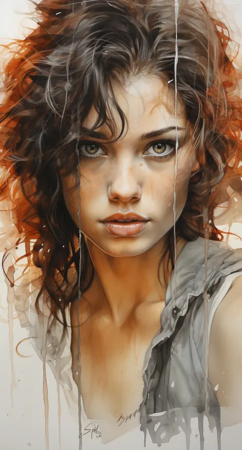 Pretty Girl Pencil Drawing