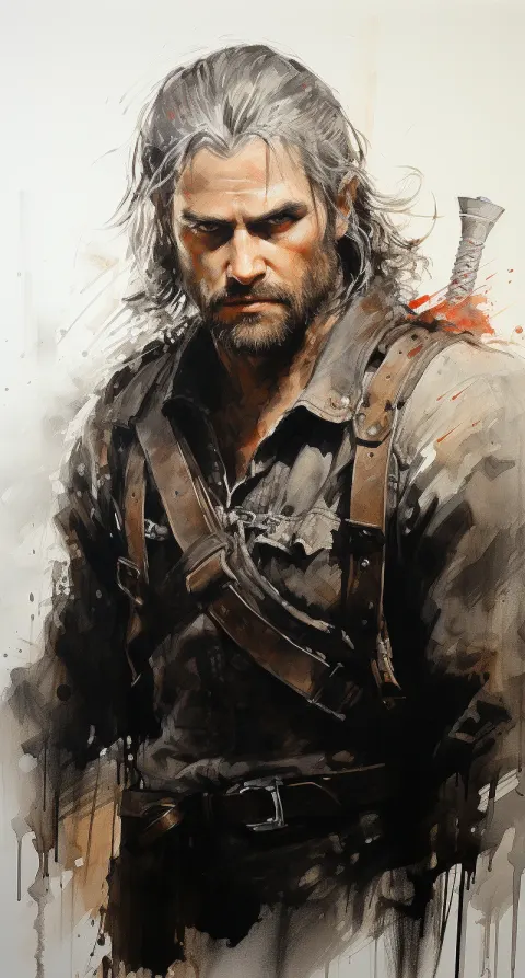 Geralt Rivia Pencil Sketch