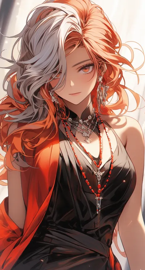 Dark Red Hair Woman Portrait