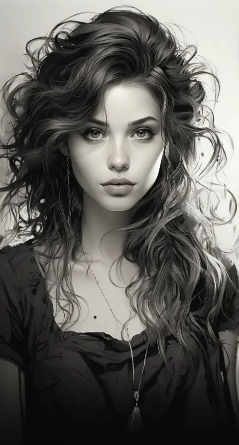 Woman Pencil Drawings Portrait