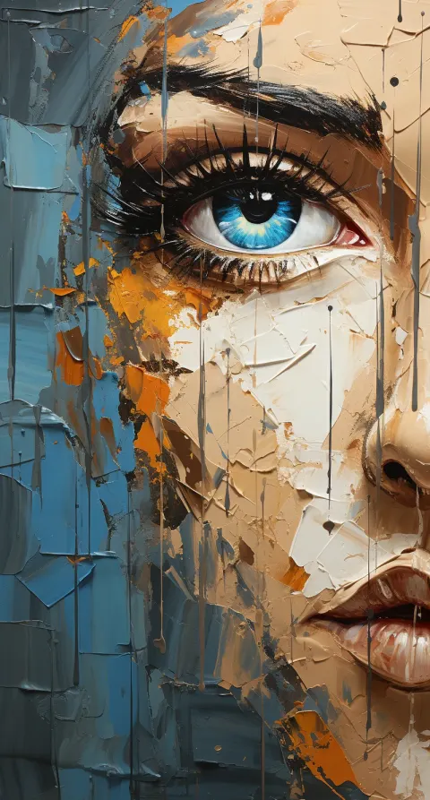 Abstract Eye Painting Portrait