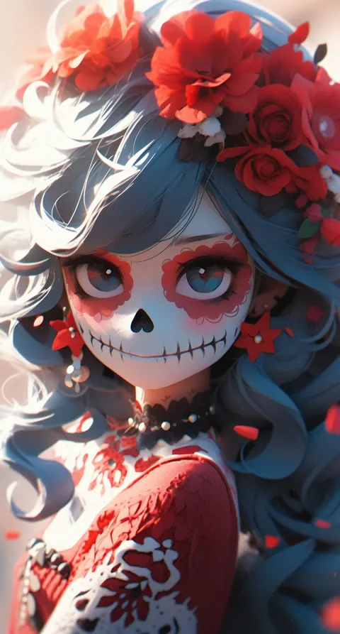 Day Dead Female Sugar Skull