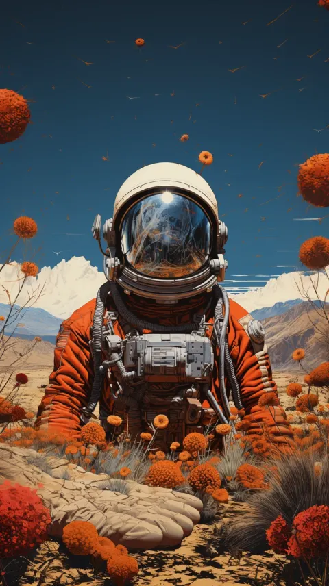 Astronaut Desert Planet Contemplation