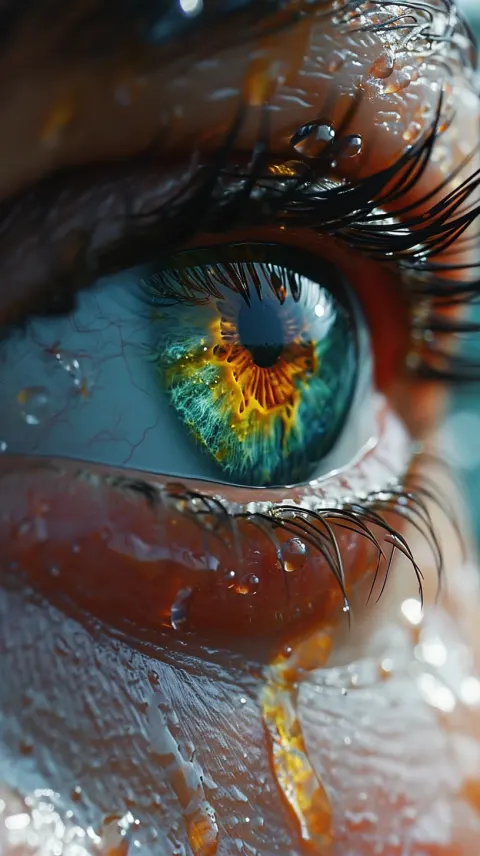 Eye Water Drop Close Up
