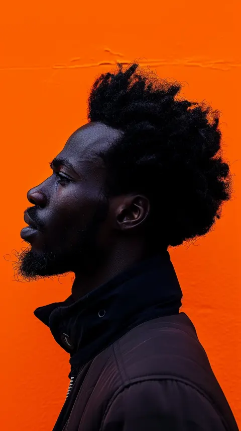 Black Man Profile Silhouette