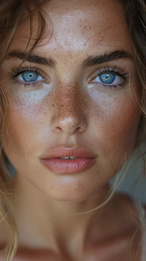 Instagram Model Blue Eyes Portrait