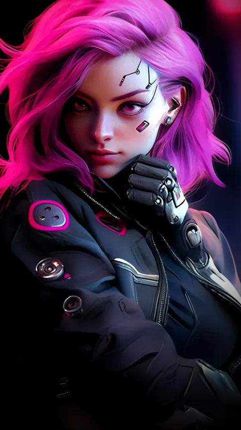 Female Android Magenta Eyes