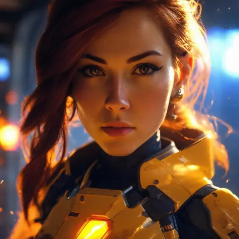 Brigitte From Overwatch in Retro Sci Fi Film