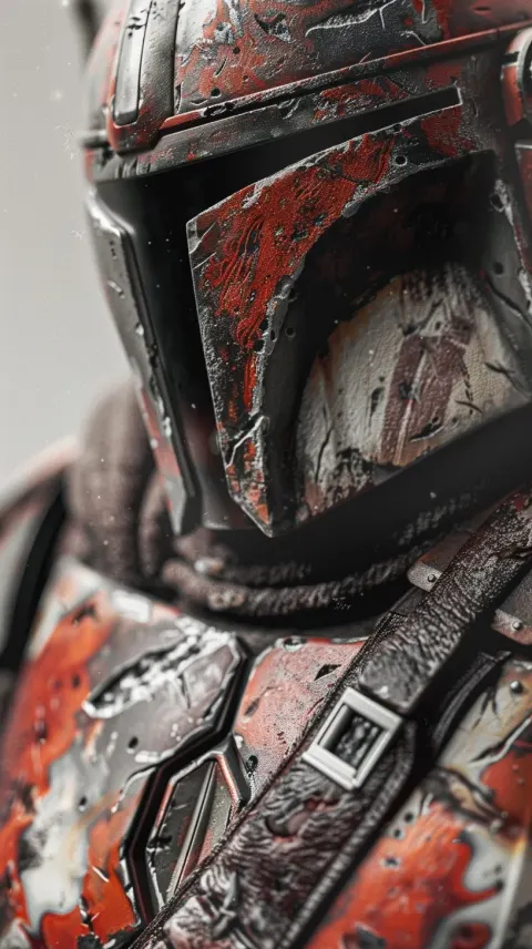 Mandalorian Surreal Cinematic Cover Art Close-Up