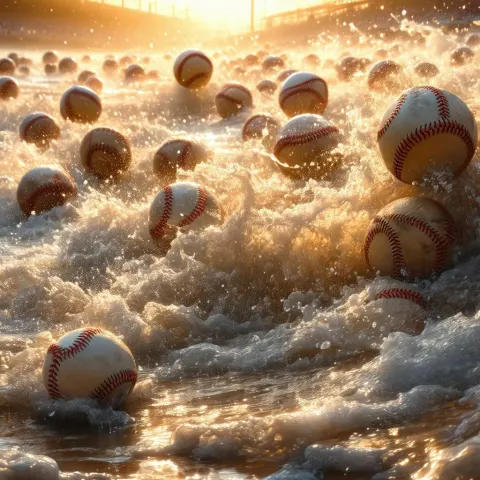 Tidal Wave of Baseballs in Dynamic Manga