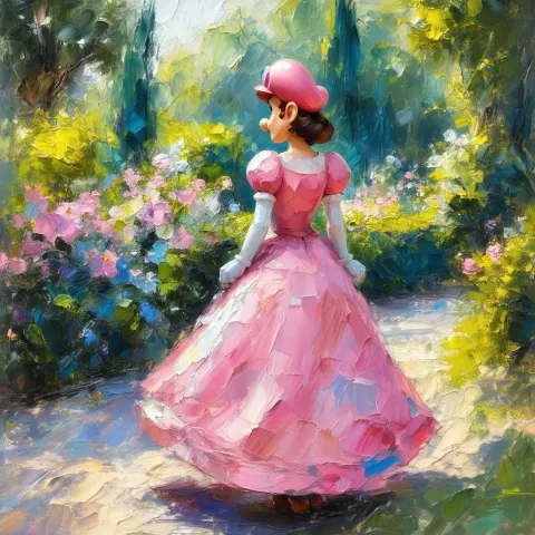 Luigi in a Pink Dress by Monet