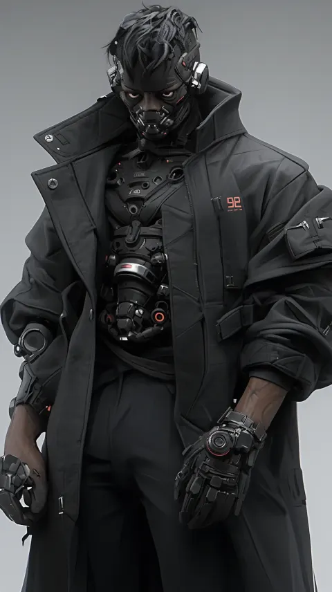 Donny Yen Futuristic Supervillain Black Coat