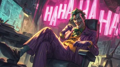 Joker Neon Office Purple Chaos