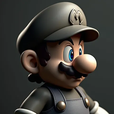 Mario Sculpted as an Elegant Fantasy Figure