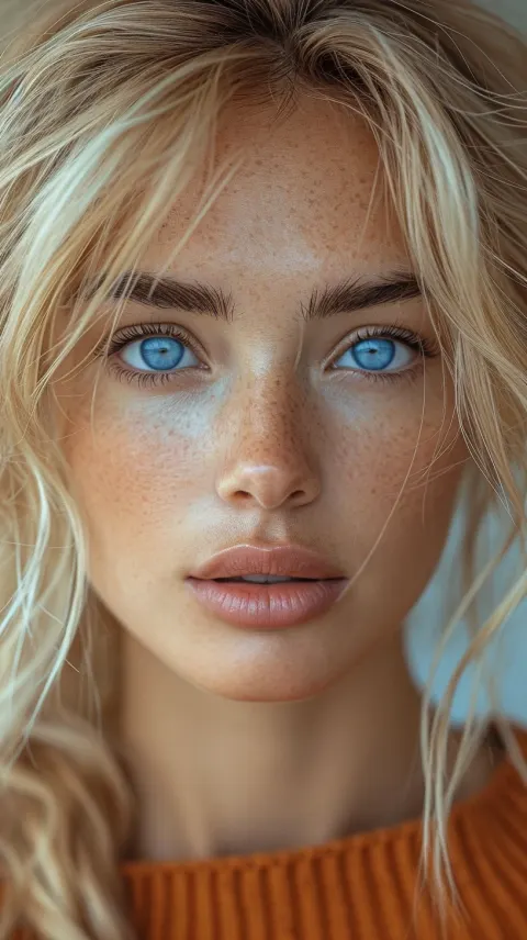 Blonde Woman Blue Eyes Natural Beauty Timeless
