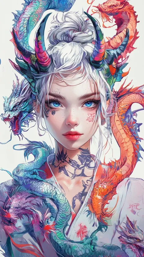 Girl with Dragon