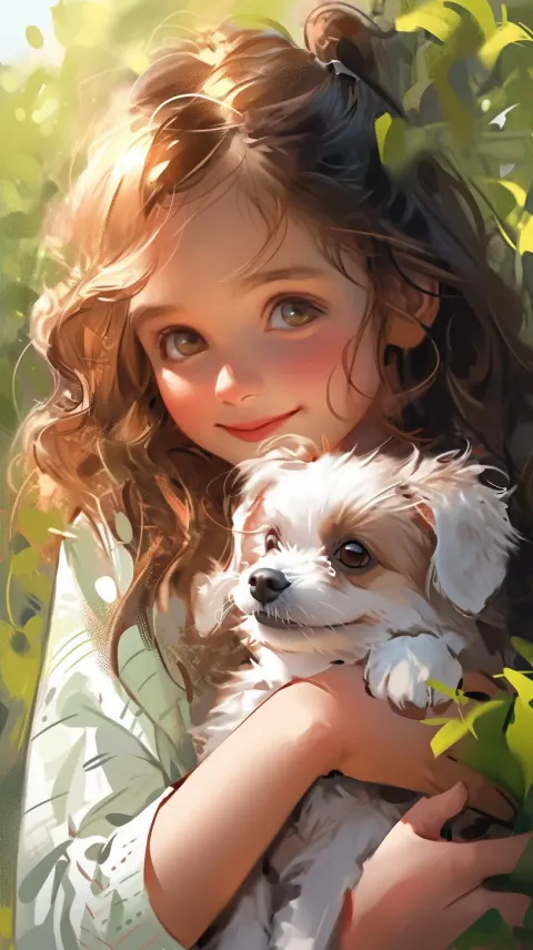 Young Girl Puppy Emma Watson Comicstrip