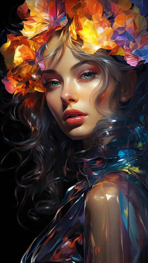 Holographic Fashion Commercial Portrait