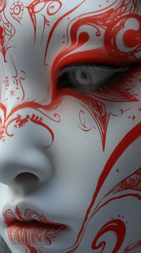 Face Paint Futuristic Victorian Style